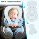 GFU Infant Car Seat Insert Head and Body Support, Reversible Newborn Insert for Carseat with Strap Pads, Soft Stroller Cushion Pillow Insert for Boys and Girls, Fits for Stroller, Swing, Lightblue by TinyTreasures Baby Boutique
