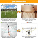 HOTEEL 10x20 Pop up Canopy with Sidewalls, One Push Outdoor Tents for Parties Waterproof Canopy Tent with Reinforce Rod, Easy Setup Event Tent with Sandbag for Backyard, Camping, Wedding, White by GreenHaven Gardens