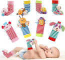 BLOOBLOOMAX Sock rattles for Babies 0-24 Months Baby Animal Foot Finder Educational Toys by TinyTreasures Baby Boutique