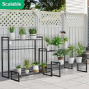Plant Stand, 4 Tier Stackable Tiered Plant Stand, Scalable Heavy Duty Tall Plant Shelf for Indoor Outdoor, Garden, Display Shelves, Flower Pot Holder, Black by GreenHaven Gardens