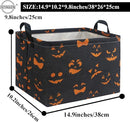 HIYAGON Rectangular Halloween Basket for Boys and Girls Kids Trick or Treat Pumpkin Basket for Halloween Parties Cute Storage Bin Organizer Box Room Decor(Black Pumpkin) by TinyTreasures Baby Boutique