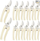 12 Pcs Garden Scissors for Plant, Tip Pruning Shears for Cutting Flowers, Trimming Plants, Bonsai and Fruits Picking (Bypass Blade Pruner) by GreenHaven Gardens