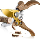 8.5" Professional Bypass Pruning Shears – Heavy Duty Garden Scissors & Clippers for Wood & Tree Trimming, Ultra Sharp SK5 Blade, Ergonomic Handle, Perfect Gardening Gift, 2025 Wood-Like Finish
