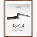 18x24 Poster Frame Natural Solid Walnut Photo Frames with 16x20 Removable Mat Wall Hanging Large Handcrafted Frame with HD Plexiglass Wall and Tabletop Display Large Picture Frame by CozyNest Decor