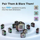 INSMY IP67 Waterproof Bluetooth Speaker, Shower Speaker Portable Small Clip-on, Multi Sync 100+ Speakers, Big Volume Booming Bass, 24H Playtime/Floatable/RGB Lights for Outdoor/Kayak/Beach (Black) by TinyTreasures Baby Boutique