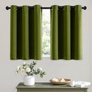 MIULEE Short Curtains for Windows - Light Olive Green Blackout Half Window Curtains Thermal Insulated Privacy Drapes for Kitchen Bedroom Bathroom Grommet Small Basement Tiers W40 x L36 Inch 2 Panels by TinyTreasures Baby Boutique
