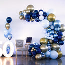 RUBFAC 129pcs Navy Blue Balloons Different Sizes 18 12 10 5 Inch, Latex Balloon Garland Arch Kit for Birthday Party Graduation Baby Shower Wedding Holiday Balloon Decoration by TinyTreasures Baby Boutique