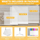 LED Acrylic Message Board, Light Up Acrylic Dry Erase Board 11.8x7.9” with Stand, LED Note Board with Colors for Kids, Glow Memo Message Writing Board with Light, Drawing Stencils Set Included by TinyTreasures Baby Boutique