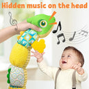 LIGHTDESIRE Baby Toys Musical Dinosaur,Infant Stuffed Animal Toys with Crinkle and Rattles,Soft Sensory Toys with Textures for Tummy Time Newborn Boys Girls 0 3 6 12 Months(Green) by TinyTreasures Baby Boutique