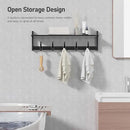 Tatub 29" Rustic Coat Rack Wall Mount with Shelf, Entryway Wall Hooks with Shelf, Coat Hangers for Bathroom, Living Room, Bedroom, Black