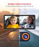 BM5PRO 7.2" 1080P HD Baby Car Camera for 2 Kids, Split Screen with IR Night Vision, Easy to Install & Adjust Brightness, Dual Car Camera Baby Monitor for Rear Seat Safety by TinyTreasures Baby Boutique