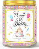 Sweet 16 Birthday Candles for Women - 9 oz Happy Birthday Candle with Vanilla Birthday Cake Scent, Gifts for Women & Men, Friendship Ideas by CozyNest Decor