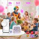 Mini Karaoke Machine for Kids Girls: Unicorn Portable Bluetooth Speakers with 2 Wireless Mic Toys for Girls Age 4-6 7 8 9 Years Old Girl Gifts Birthday Gifts for 5 6 7 8 9 10 11 Years Teens Purple by TinyTreasures Baby Boutique
