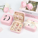 AYGXU Travel Jewelry Box for Women and Girls - Small Case With Initial A-Z - Teacher Gifts by TinyTreasures Baby Boutique