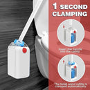 JEHONN Disposable Toilet Bowl Cleaner Wand with Upgraded Clamping System, Wall Mounted Bathroom Scrubber Brush for Bathtub Sink Wash Basin, 16 Refills by CozyNest Decor