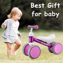 Baby Balance Bike Toys for 12-36 Months Kids Toy Boy and Girls Gifts Toddler Best First Birthday Gift Children Walker No Pedal Infant 4 Wheels Bicycle (Classic, Purple) by TinyTreasures Baby Boutique