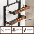 6 Tier Over The Door Pantry Organizer, 2 IN 1 Wall Mount or Metal Hanging Spice Rack for Pantry Organizers and Storage, Seasoning Shelves，Adjustable Basket with Hooks for Kitchen, Bathroom,Laundry by CozyNest Decor