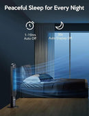 VAGKRI 42 Inch Tower Fan for Bedroom, Bladeless Quiet Floor Fan with 135° Vertical 90° Oscillation Fans for Indoors use, 4 Speeds, 4 Modes, 15H Timers Standing Fans with Remote Black by CozyNest Decor
