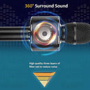 BONAOK Wireless Bluetooth Karaoke Microphone,3-in-1 Portable Handheld Karaoke Mic Speaker Machine Home Party Birthday for All Smartphones Q37 (Black) by TinyTreasures Baby Boutique