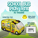 Kiddzery School Bus Pop Up Kids Play Tent - Tents with Sound Play Button for Toddler & Up - Girls and Boys Magic Wheels Bus for Indoor & Outdoor - Pretend Toy Playhouse - Playhouses for Toddlers by TinyTreasures Baby Boutique