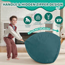 2FT Bean Bag Chair, Comfy Bean Bag Chairs with Memory Foam Filled, Fluffy Beanbag Sofa with Dutch Velvet Cover, Teardrop BeanBag Chairs for Living Room, Playroom - Sea Blue by TinyTreasures Baby Boutique