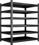 Garage Shelving Heavy Duty Garage Storage Shelves, 3600 LBS Adjustable 6 Tier Industrial Shelving Unit, Metal Utility Shelf for Basement, Warehouse and Workshop (82''Hx46''Wx18''D, Black) by GreenHaven Gardens