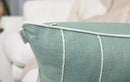 VAGMINE Hand Embroidered Daisy Accent Throw Pillow Cover - 18x18 Inches Square - 100% Cotton Light Teal Decorative Cushion Cover for Couch, Sofa, Bed - Textured Embroidery - Elegant Floral Home Décor by CozyNest Decor