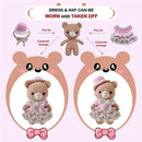 LoopMap Crochet Kit for Beginners - DIY Amigurumi Bear with Removable Dress & Accessories - Step-by-Step Video Tutorials, Extra Yarn, Crochet Tools, Handmade Gift for Kids & Adults (Bear K02, Pink) by TinyTreasures Baby Boutique