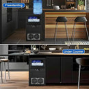 Commercial Ice Maker Machine 100 LBS/24H, 36 Ice Trays Freestanding & Undercounter Ice Machine Stainless Steel with 20 LBS Ice Storage Capacity, Ice Maker with Water Line, Dual Water Inlet, Black by CozyNest Decor