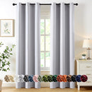 MIULEE Blackout Curtains for Bedroom Living Room 72 Inches Long 2 Panels, Thermal Insulated Room Darkening Drapes Solid Grommet Top Light Blocking Window Curtains W40 x L72 Inch Greyish White by TinyTreasures Baby Boutique