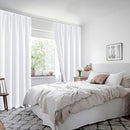 XWZO White 100% Blackout Curtains - Heat and Full Light Blocking Drapes with Black Liner for Bedroom/Laundry Room, Rod Pocket Window Panels with Tiebacks, White, W42 x L63, Set of 2 by TinyTreasures Baby Boutique