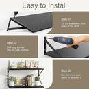 Fun Memories Black Floating Shelves 18 Inch Long, Rustic Floating Shelf with Brackets, 10 Inch Deep Wall Shelves, Black Bathroom Shelves, 18 x 10 Storage Shelf for Kitchen, Living Room, Set of 2 by CozyNest Decor