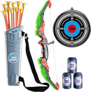 TEMI Bow and Arrow Set for Kids - Archery Toy Set - LED Light Up with Suction Cup Arrows, Target & Quiver, Indoor and Outdoor Toys for Children Boys Girls by GreenHaven Gardens