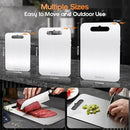 Saliva 3pcs Titanium Cutting Boards for Kitchen, Titanium Cutting Board Set of 3, Non Toxic Double Sided Food Grade, Dishwasher Safe, No Blunt Knife, Chopping Boards with Handle for Meat & Vegetable by CozyNest Decor