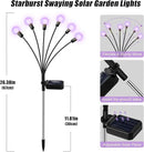 Solar Garden Lights Outdoor, 4 Pack Firefly Swaying Lights Purple, Waterproof 4 Pack 24 Heads Garden Decor for Yard Patio Pathway Lawn, Gardening Gifts for Women Christmas Decoration by CozyNest Decor