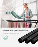 SONGMICS Clothes Drying Rack, Foldable 2-Level Laundry Drying Rack, Free-Standing Laundry Airer, with Height-Adjustable Wings, 33 Drying Rails, Sock Clips, Black ULLR053B01V1 by CozyNest Decor