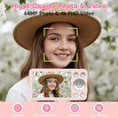 Digital Camera, Autofocus 4K 64MP Point and Shoot Digital Cameras for Teens with 64GB Card, 18X Zoom Anti-Shake Compact Video Camera for Student Kids Boys Girls Beginner - Pink by TinyTreasures Baby Boutique