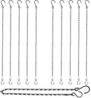 RIFNY Hanging Chains with Hooks, 10 Pieces 24 Inch Black Chain for Hanging Bird Feeders Planters Baskets Billboards Lanterns Wind Chimes Ornaments Outdoor/Indoor Use (24 inch 10pcs) by GreenHaven Gardens