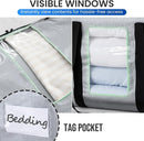 TAILI 2 Tier Extra Large Moving Bags, 4 Pack Silver Heavy Duty Totes For Storage with Visible Window, Wrap Around Handles, Storage Bags for Space Saving, Alternative to Moving Boxes by TinyTreasures Baby Boutique