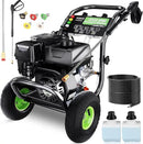 Gas Pressure Washer, 4200 PSI and 4.0 Max GPM Commercial Gas Power Washer, Spray Gun and Wand, 5 Nozzle Set, for Cars/Fences/Driveways/Homes/Patios/Furniture by GreenHaven Gardens