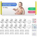 Eco Baby Magnetic Cabinet Locks for Babies - Magnetic Baby Proofing Cabinet Locks, Child Locks for Cabinets Drawers Doors for Back to School - Easy Installation No Tools Required (12 Pack and 2 Keys) by TinyTreasures Baby Boutique
