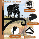Plant Hangers Outdoor Heavy Duty Iron Decorative Mare & Foal Silhouette Plant Hooks for Hanging Baskets 11 inch Hanging Plant Bracket Wall Hooks for Flower Pot Bird Feeder Wind Chimes by GreenHaven Gardens