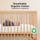 KeaBabies 2-Pack Organic Crib Sheets for Boys, Girls - 52x28 Fitted Crib Mattress Sheet Neutral, Breathable Jersey Cotton Cover for Baby Bed, Toddler Mattress, Soft & Cute Prints (Khaki) by TinyTreasures Baby Boutique