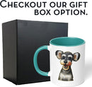 Personalized Coffee Mug, Custom Photo Caricature Gift, Funny Customized Coffee Gift for Men & Women, Custom Mugs with Pictures, Teal 11oz Customized Ceramic Tea Cup by TinyTreasures Baby Boutique