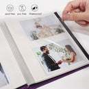 RECUTMS Photo Album Self Adhesive Magnetic Scrapbook 4x6 5x7 8x10 Pictures Scrapbook Album, 40 Pages Photo Book for DIY Baby Family Wedding with Metal Pen and Plastic Board (Purple) by TinyTreasures Baby Boutique