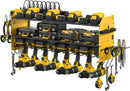 JUNNUJ Large Pegboard Power Tool Organizer with Charging Station, 8 Drills Driver and Tools Battery Holder Wall Mount with 8 Outlet Power Strip, Yellow 3-Layer Shop Garage Storage Utility Rack by GreenHaven Gardens
