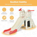 BABY JOY Toddler Large Slide, 6 in 1 Slide for Kids with Basketball Hoop, Ring Toss, 2 in 1 Convertible Climbing Way, Freestanding Kids Slide Climber Set for Indoors Outdoor Boys Girls Gifts Present by TinyTreasures Baby Boutique