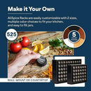 AllSpice Spice Rack Organizer, Wood, 525 Unique Labels, Countertop or Wall Mount, Includes 60 4oz Jars- Matte Black by CozyNest Decor