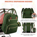 Baby Diaper Bag Backpack, Travel Diaper Bags for Girl Boy Large Capacity Baby Bag Backpack for Women Army Green by TinyTreasures Baby Boutique