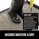 GORILLA GRIP 100% Waterproof All-Season WeatherMax Doormat US Designed Natural Rubber, Stain and Fade Resistant, Low Profile Indoor Outdoor Door Mats, Easy Clean Patio Mat, 17x29, Sand Beach by CozyNest Decor